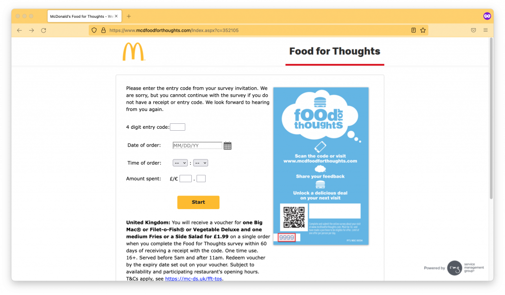 McDonald’s Survey