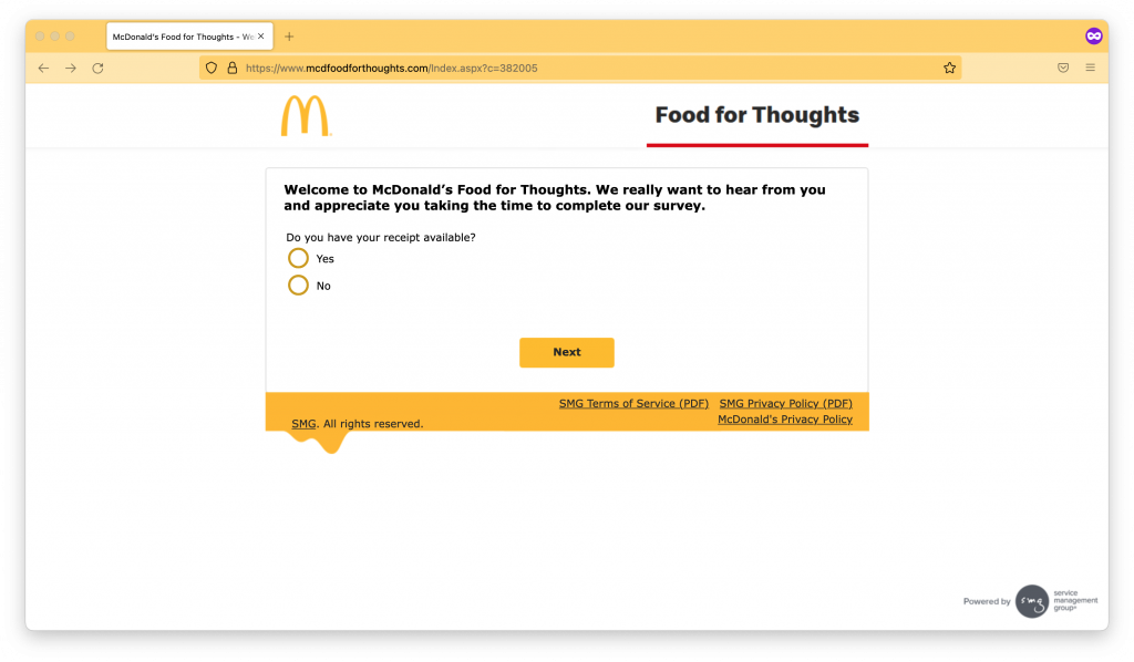 mcdfoodforthoughts survey